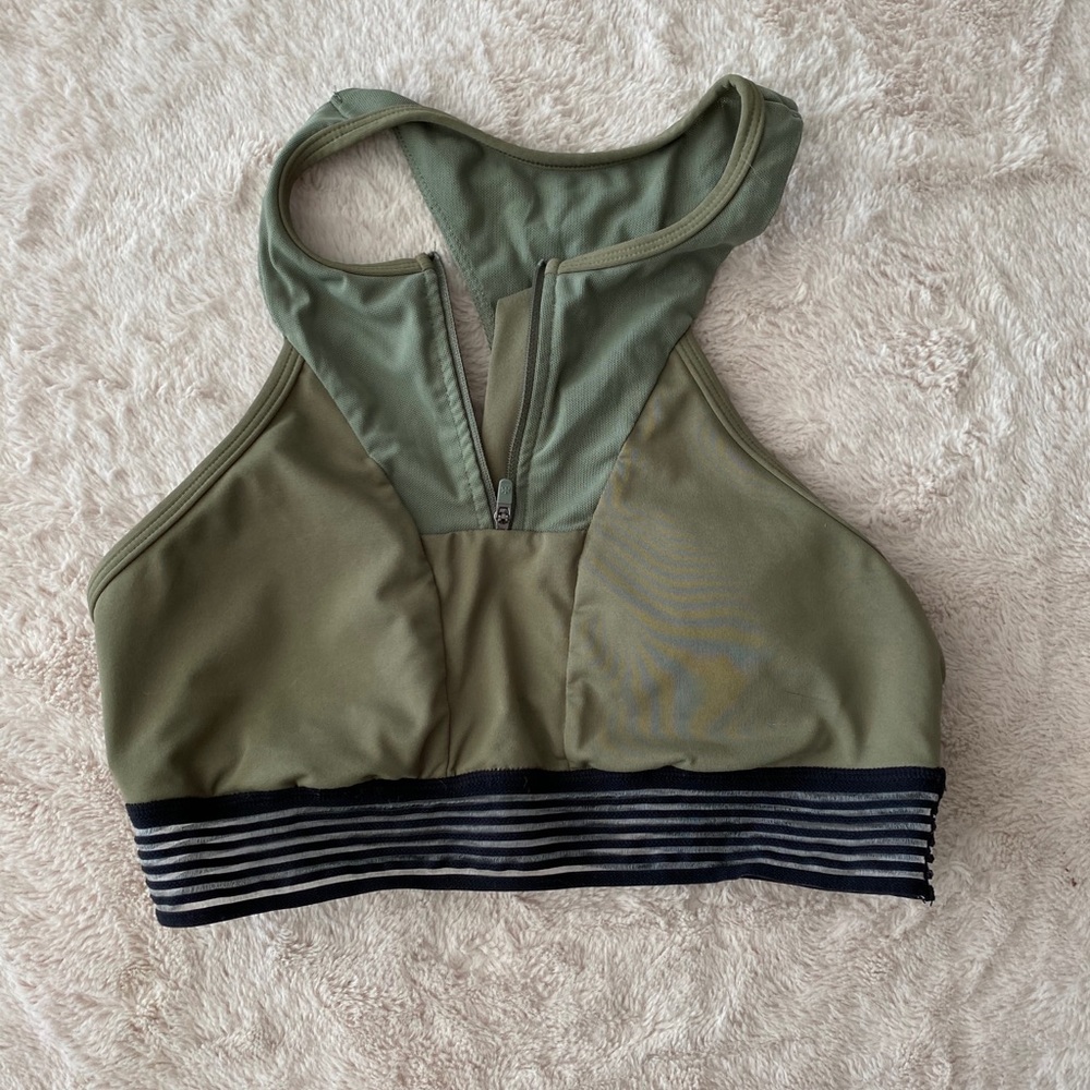 Kyodan long line olive green sports bra. Size M.
